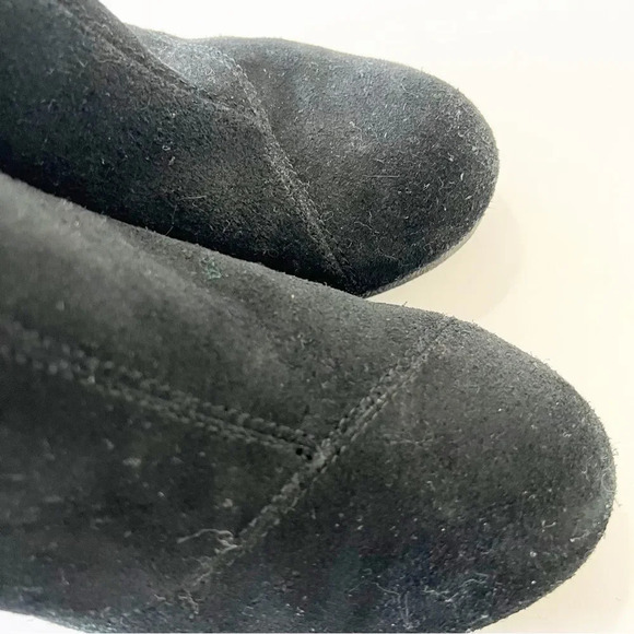 Toms Black Suede Pull-on Wedge Boots Women’s Size 9 One for One Winter FLAW Read - Picture 9 of 12
